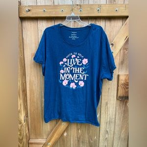 Torrid size 6 cotton Live In The Moment short sleeve floral tshirt